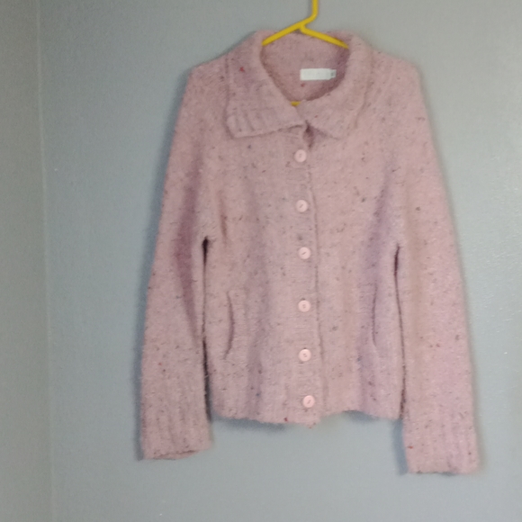Relais Knitware Sweaters Relais Pink Button Down Sweater Xl Poshmark